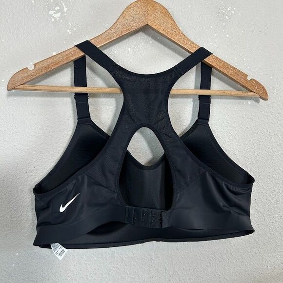 Nike Rival Women's High-Support Sports Bra 36C Black Athletic - Picture 3 of 7